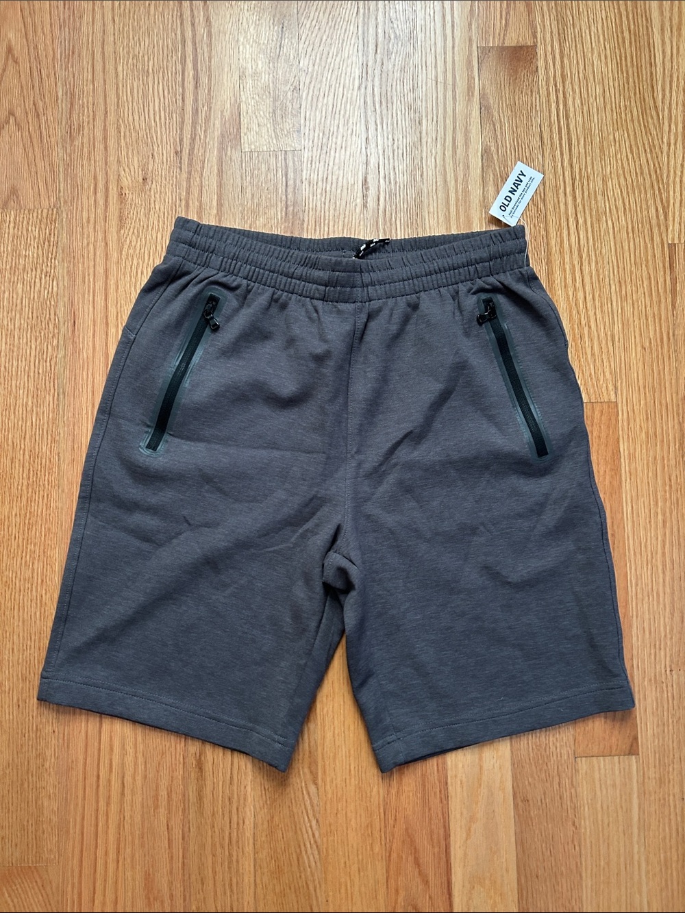 Old Navy Charcoal Athletic Knit Shorts with Zip Pockets